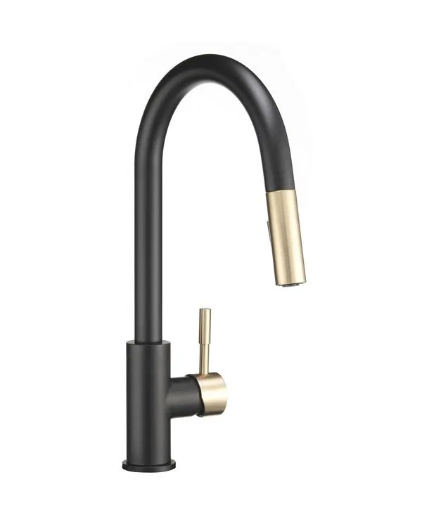 DF-MK530SLK-MBMG – DURA FAUCET Faucet, Used For RV Kitchen Single Piece Deck Mount Pull-Down Single Lever Handle Matt...